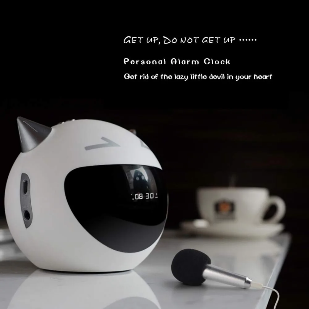 Bocina Bluetooth динамик FM радио Будильник портативные динамики часы LED для детей милый