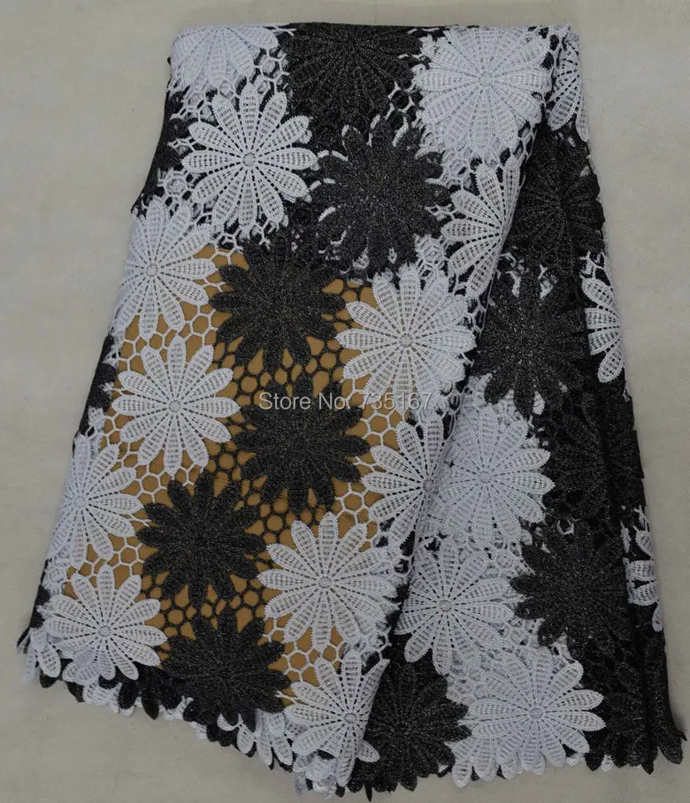 5yds/lot! Новый шаблон Африканский водорастворимые кружева материал гипюр кружевной