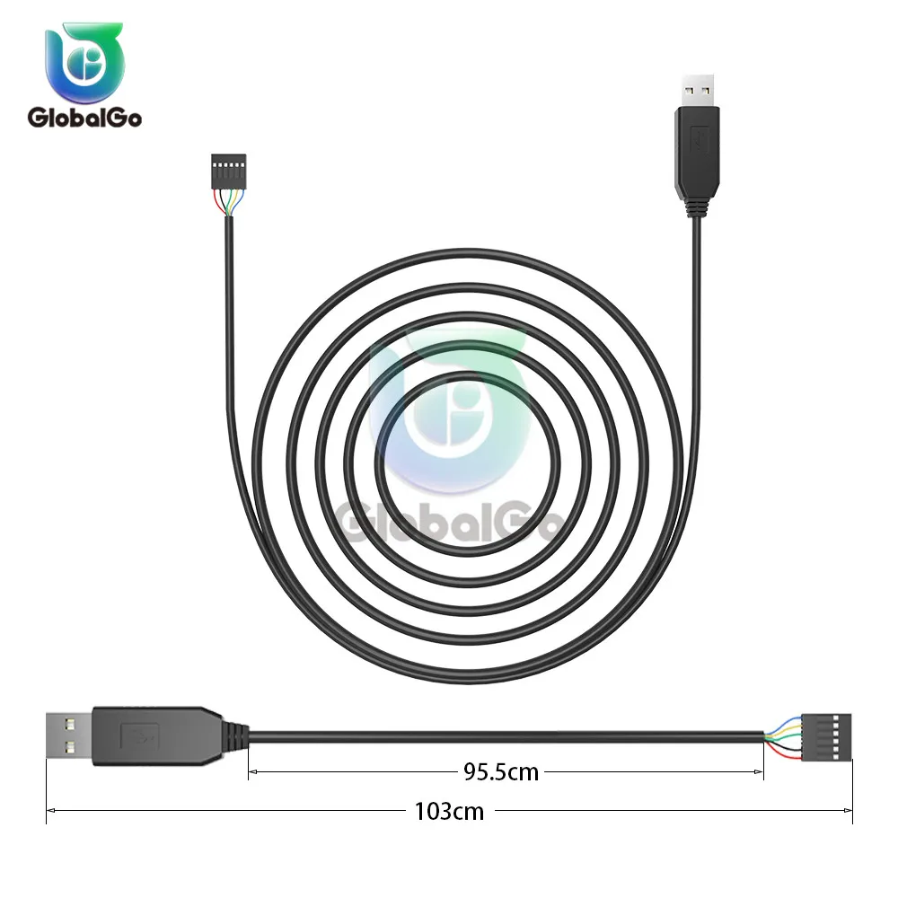 FT232 6Pin USB к ttl UART последовательный провод адаптер RS232 скачать кабель светодиодный
