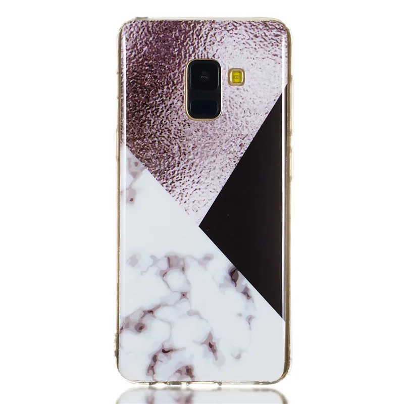 Роскошный чехол для Samsung Galaxy A3 A5 2017 A6 A8 Plus 2018 с геометрическим узором из гранита и