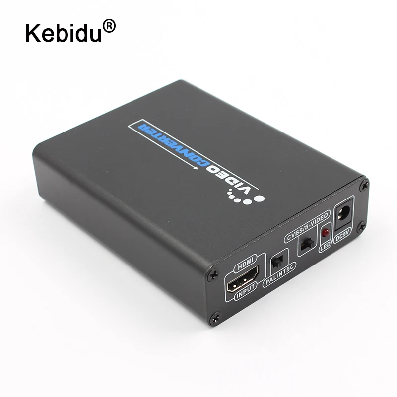 Kebidu композитный 3RCA AV S Video R/L аудио видео конвертер адаптер DAC поддержка 720P/1080P + RCA/S