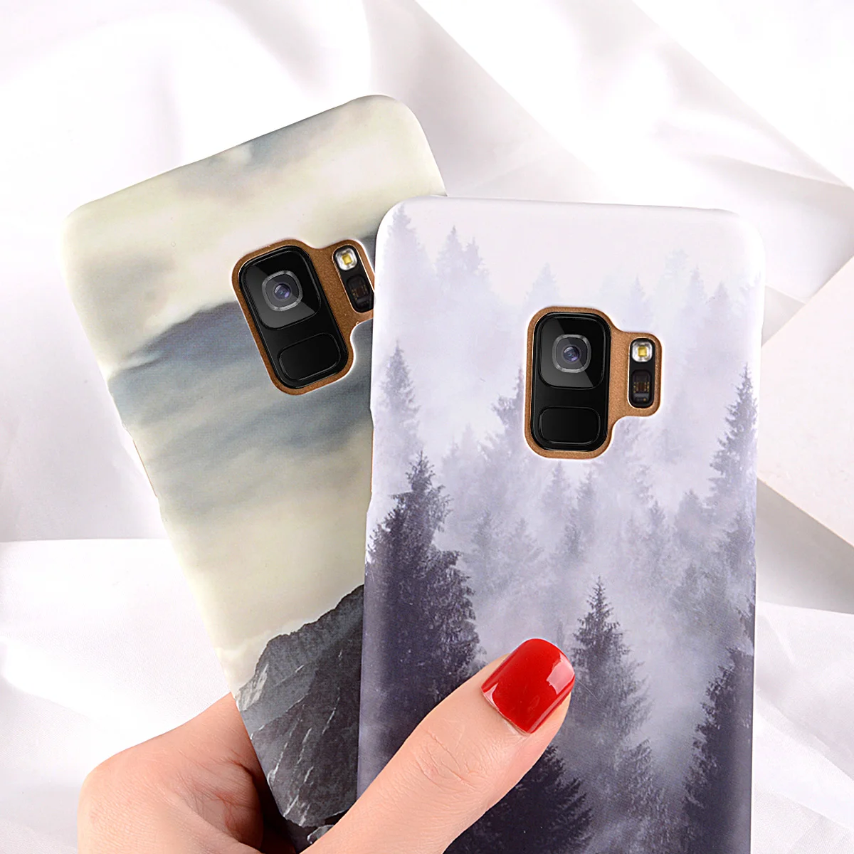 Lovebay чехол для телефона для samsung Galaxy Note 8 9 S8 S9 Plus горный пик лес пейзаж Жесткий PC задняя крышка чехол s для S7 Edge