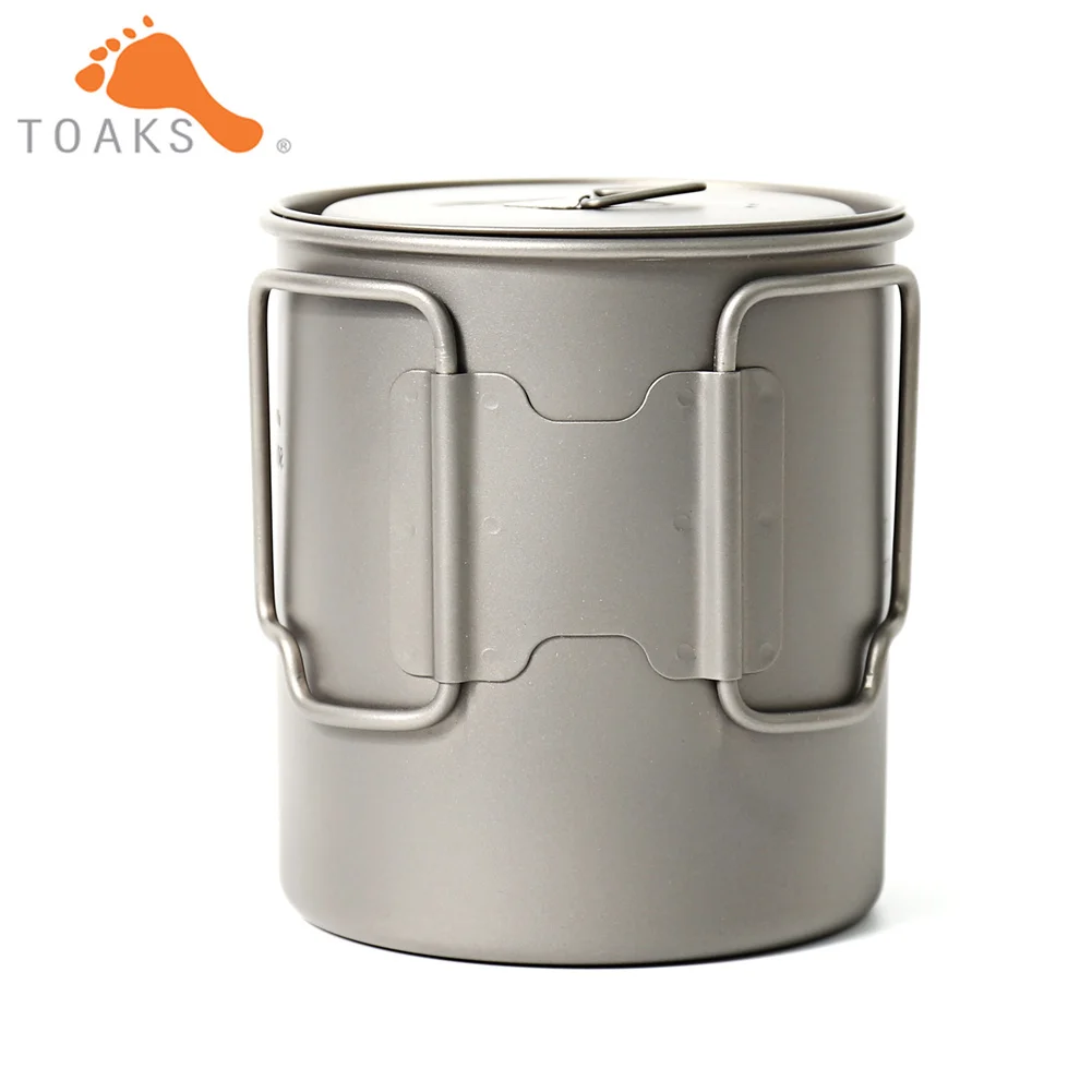 Кружка из чистого титана TOAKS POT 750 Ультралегкая уличная кружка с крышкой и