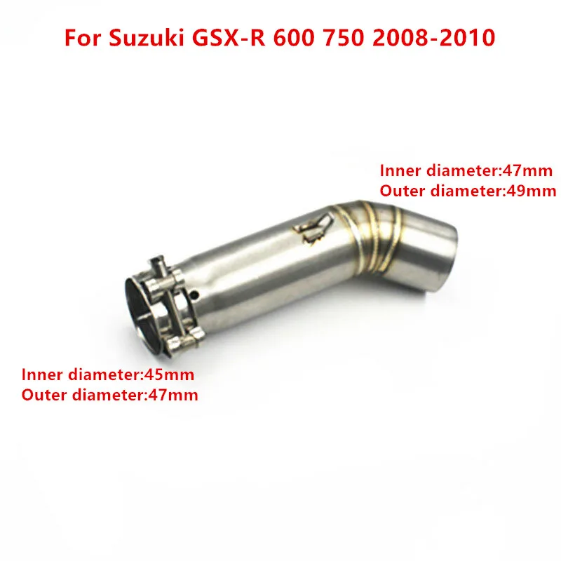 Выхлопной глушитель для мотоцикла Mid Link Pipe 51 мм Suzuki GSX R 600 750 2008 2010|Выхлопные трубы и