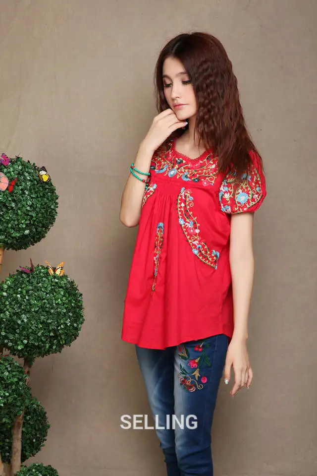 Новая летняя Свободная блузка рубашка с цветочной вышивкой для беременных 4