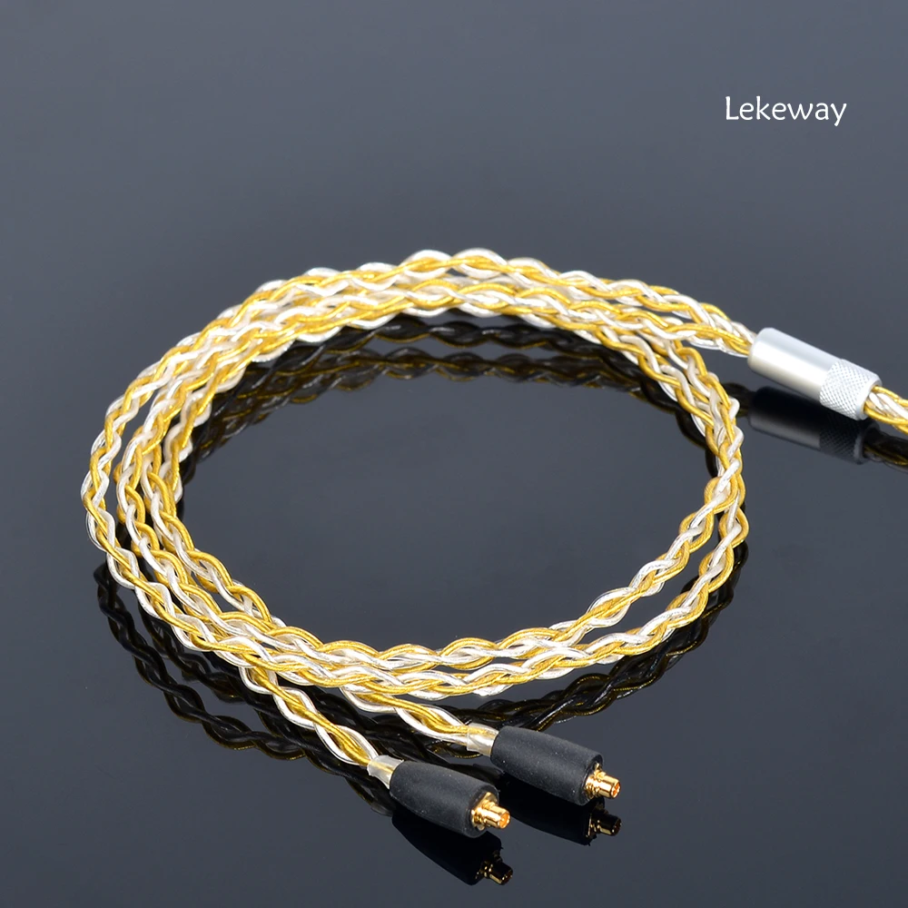 LEKEWAY TONEKING MMCX/2Pin 0 78 интерфейс 3 5 мм 8 ядерный Золотой Серебряный смешанный кабель