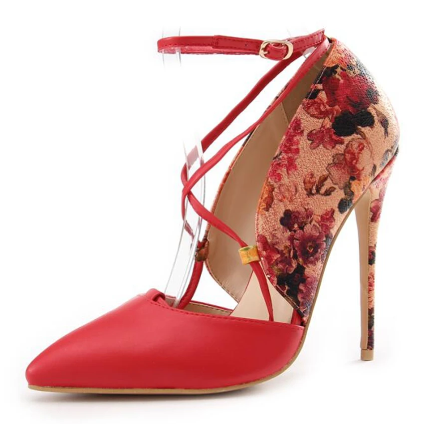 Женские туфли на высоком каблуке черные красные бежевые лодочки с пряжкой модель