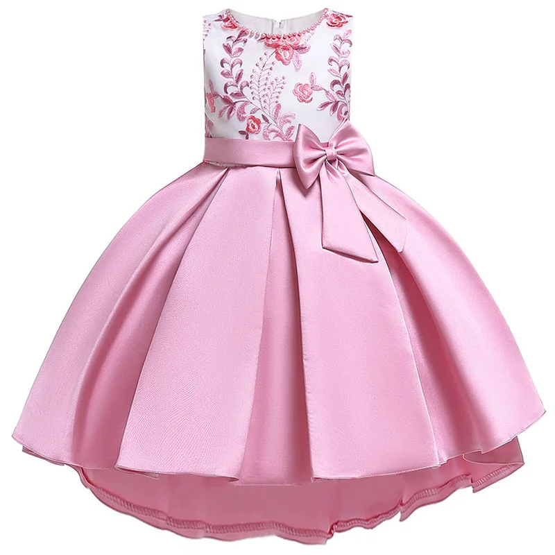 2019 Flower Girls dress for Kids Clothing Beaded embroidery Wedding Dresses Children Party Trailing Custumes | Детская одежда и