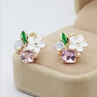 Милые серьги с цветком не пирсинг клипсы для ушей корейский романтический