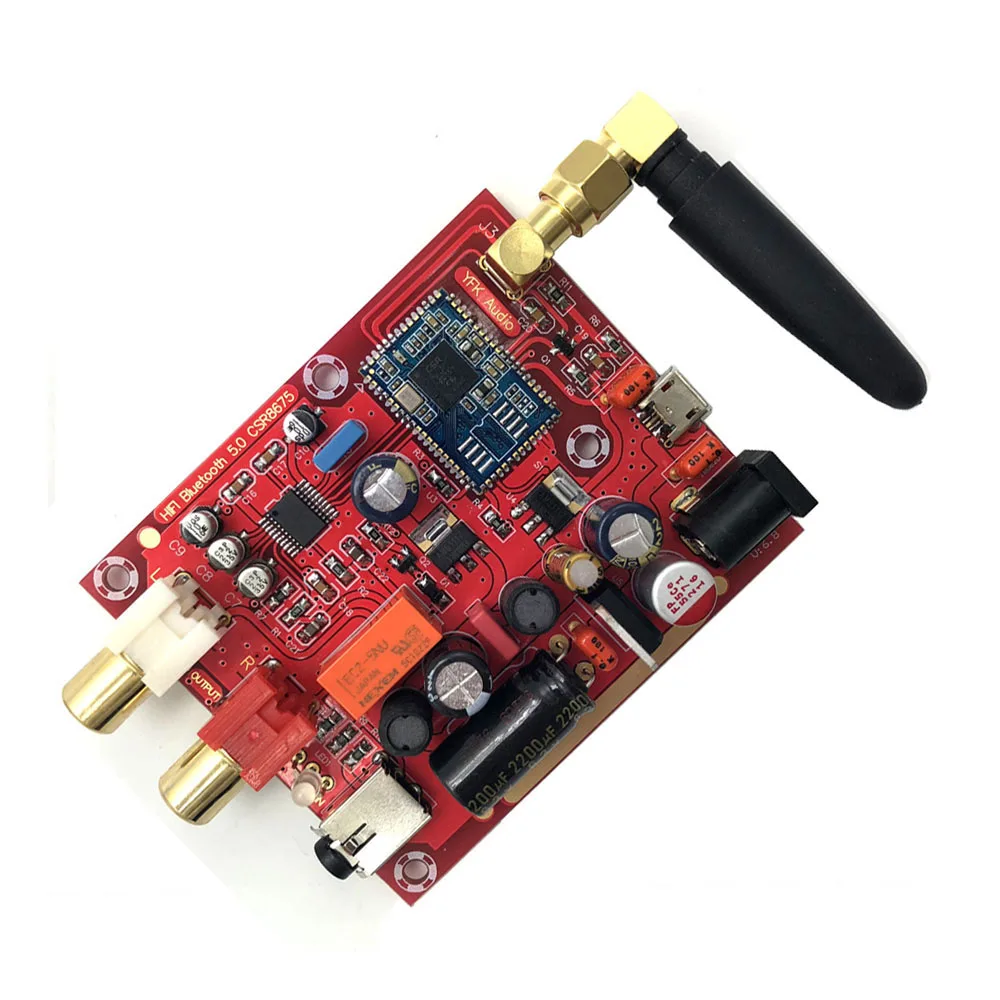 CSR8675+ PCM5102A беспроводной Bluetooth 5,0 приемник плата AUX вход APTX HD ides DAC декодер 24 бит с антенной A2-005