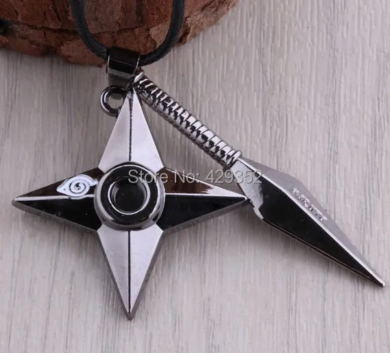 Аниме ювелирные изделия Наруто шурикен ожерелье Винтаж кулон для женщин и мужчин