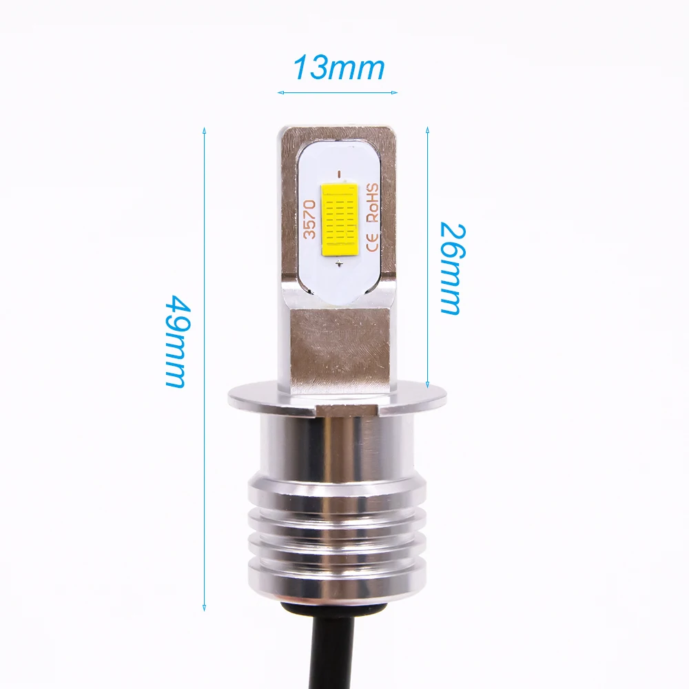 2 шт. Canbus H1 H3 H7 H11 9005/HB3 9006/HB4 светодиодный Авто противотуманных фар дальнего света лампы 6000 K белый 3000 K Золотой Водонепроницаемый