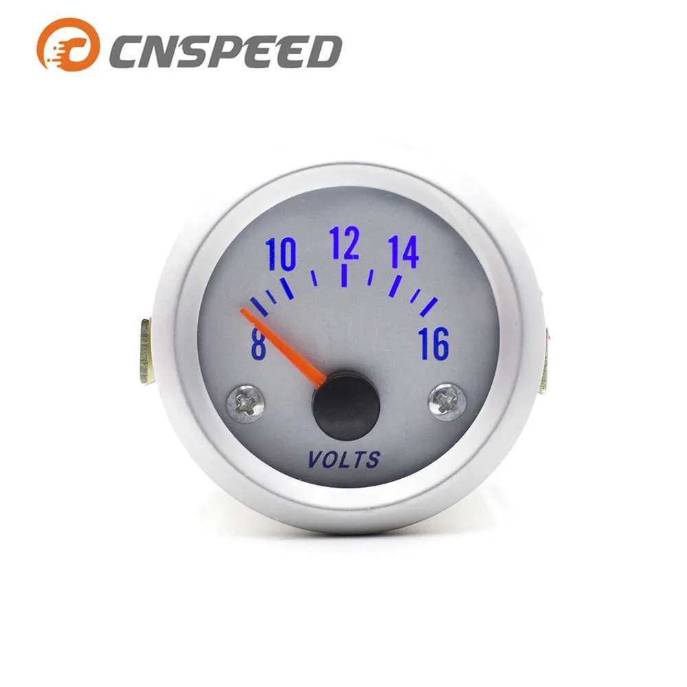 CNSPEED вольтметр Калибр 52 мм 8 ~ 16 В Белый светодиодный авто автомобильный Voltimetro