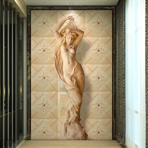 Настенная роспись в европейском стиле с изображением статуи человека на заказ, обои для стен, декор для гостиной, входа, настенные бумаги