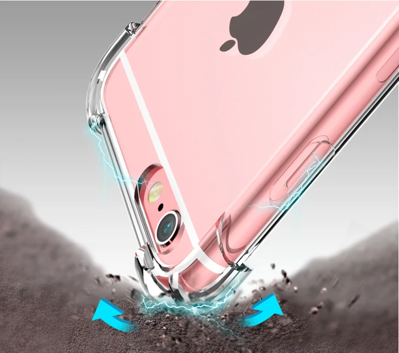 360 градусов подушка безопасности DropProof мягкий чехол для Iphone XS Max XR 7 8 Plus 6 6s X 10 7P 8 P противоударный прозрачный силиконовый штамп чехол