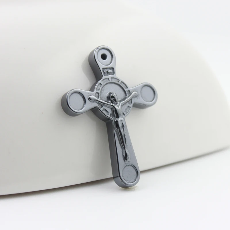 Лидер продаж модные большие подвесные кресты из гематита аксессуары для