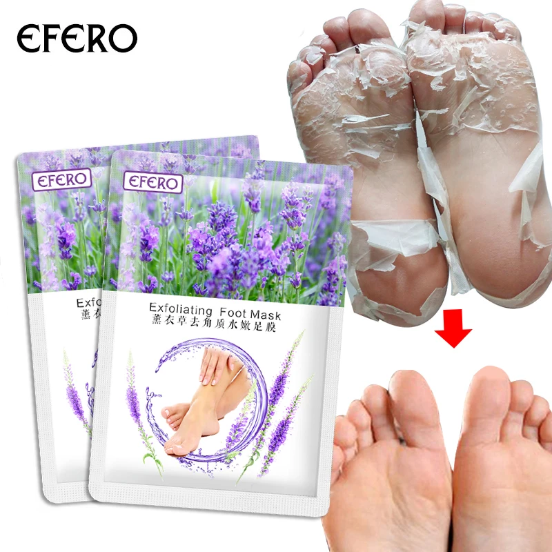 Efero 6 шт = 3 пары пилинг маска для ног отшелушивающая маска для ног педикюрные носки пилинг для ног пилинг маска для ног омертвевшей кожи пяток
