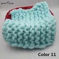 4545cm handmade soft new baby photo blanket thick chunky basket filler newborn photography props photo studio accessories