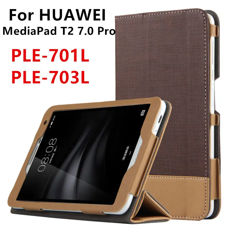 

Чехол для Huawei MediaPad T2 7,0 Pro Smart cover, защитный чехол из искусственной кожи для планшета HUAWEI Youth PLE-701L PLE-703L PU Protector