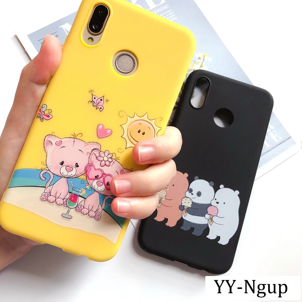 Huawei P Smart Plus 2019 Cartoon Flower Panda Phone Case Etui for Honor 10 Lite 10i Cover Funda Capa |