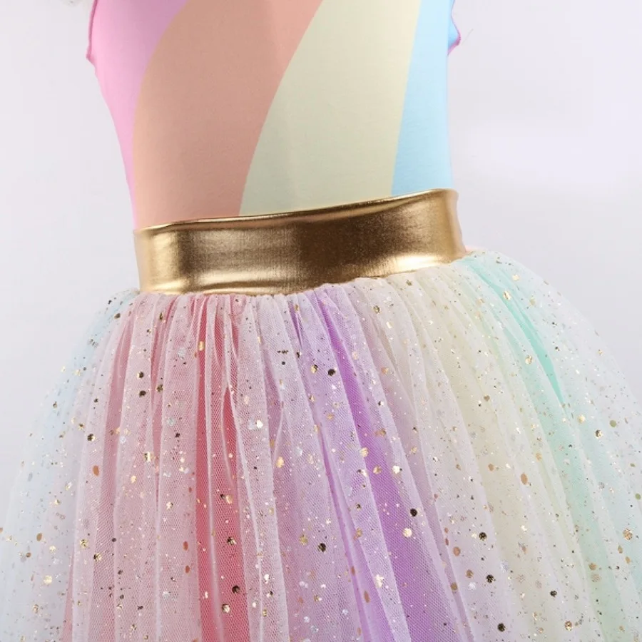 Новое Радужное платье единорога для девушек вечевечерние НКИ на Хэллоуин |