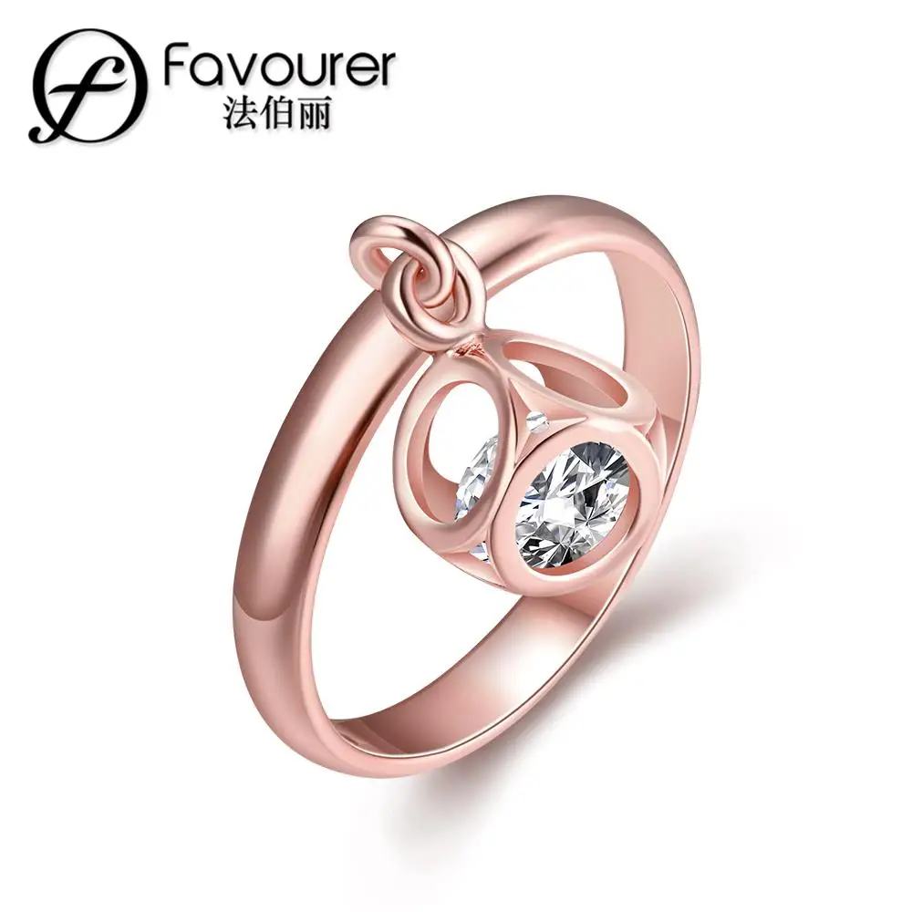 Женское кольцо с цветком цвет белое/розовое золото|rose gold plated ring|gold ringrings for women wedding