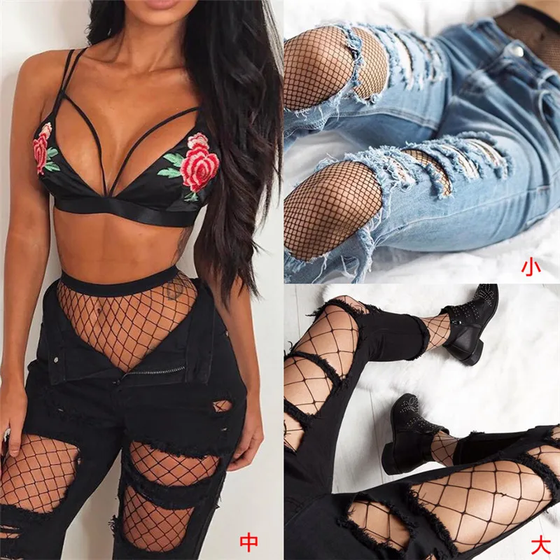 Сексуальные чулки в сеточку женские сетчатые сексуальные колготки черные