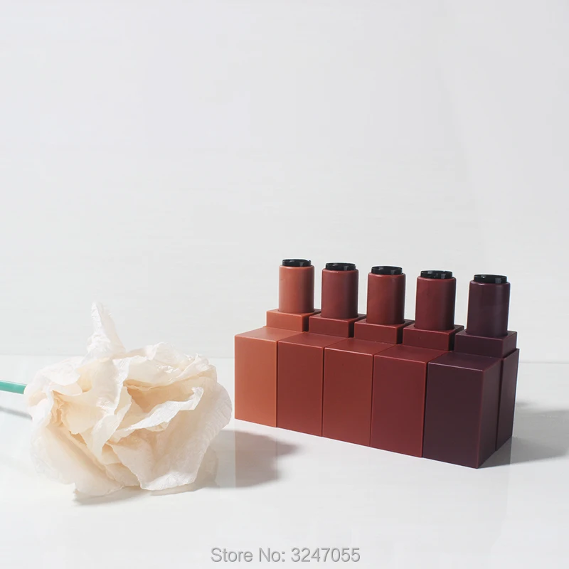 

50pcs/lot Frosted Style 5color Opitions Lipstick Tube, Empty Plastic Lip Balm Storage Bottle, Cosmetic Container,Lip Beauty Tool