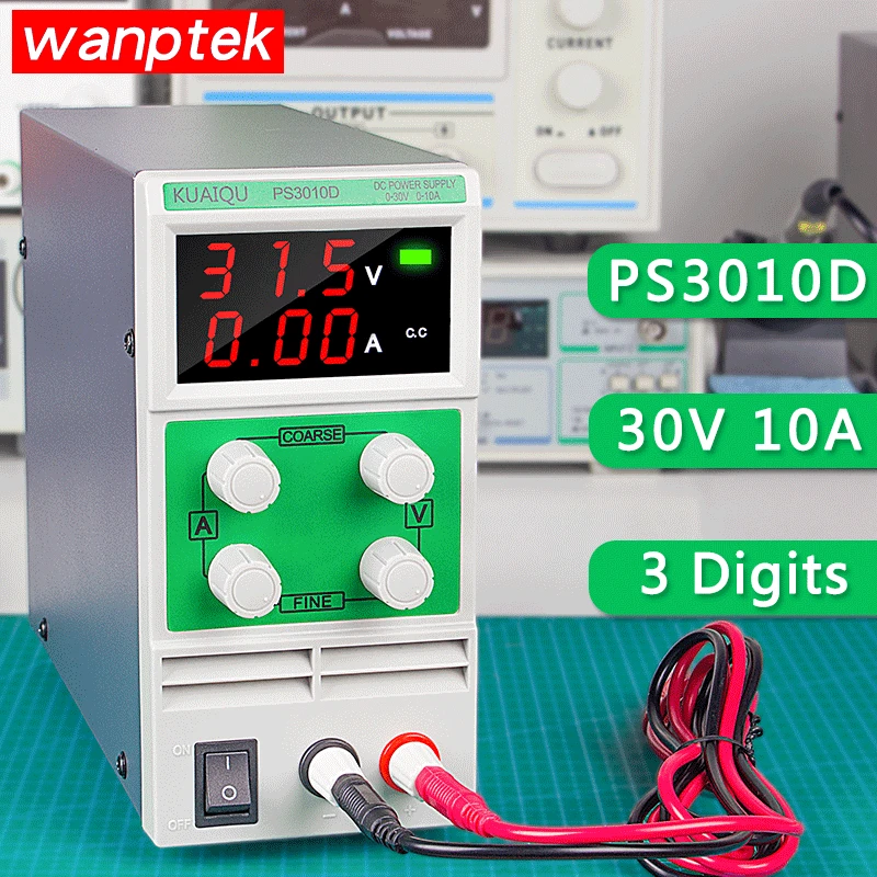 30V 10A 3 Digts 7 типов 3/4 цифр, Регулируемый источник питания, цифровой дисплей, переключение регулятора напряжения постоянного тока, лабораторный стенд, источник питания переменного тока 220 В - Цвет: 30V 10A 3 Digts