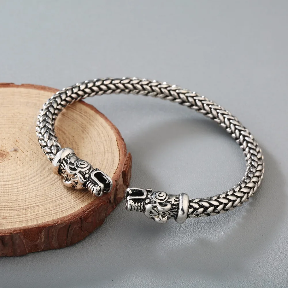 CHENGXUN мужской скандинавский Викинг браслет в виде дракона антикварное ювелирное