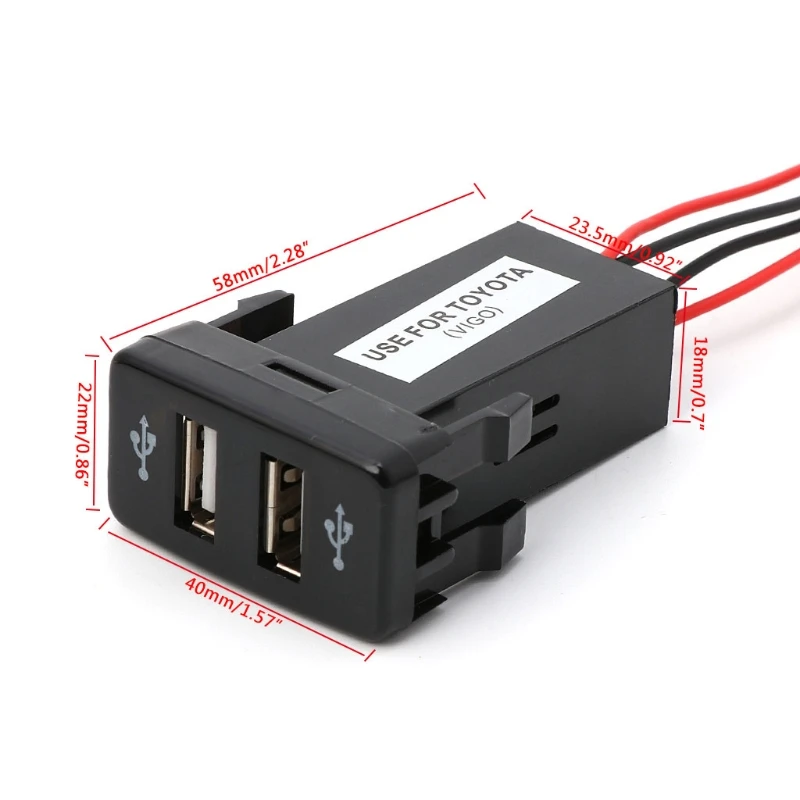 12V 4.2A двойной 2 Порт USB Автомобильное зарядное устройство гнездо адаптер