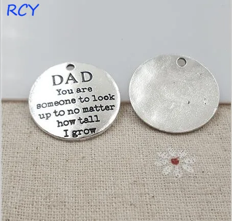 Высшее качество 5 шт./лот 25 мм Круглый диск с надписью печатный папа вы кто-то кто