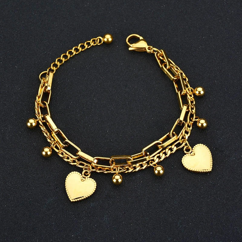 

Nextvance Chain Link Heart Bracelets & Bangles Simple Bracelet Stainless Steel Jewelry For Women Drop Shipping