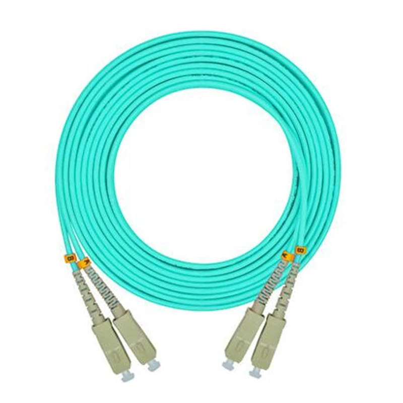 10 шт./лот fibra optica Патч-корд SC-SC 10G OM3 многомодовый дуплексный волоконный ПВХ-кабель 1