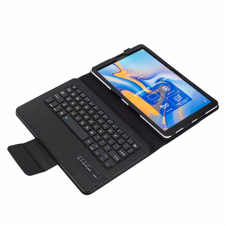 Bluetooth клавиатура из искусственной кожи чехол для samsung Galaxy Tab A A2 10,5 ''T590 T595 Съемная Беспроводная клавиатура подставка для планшета
