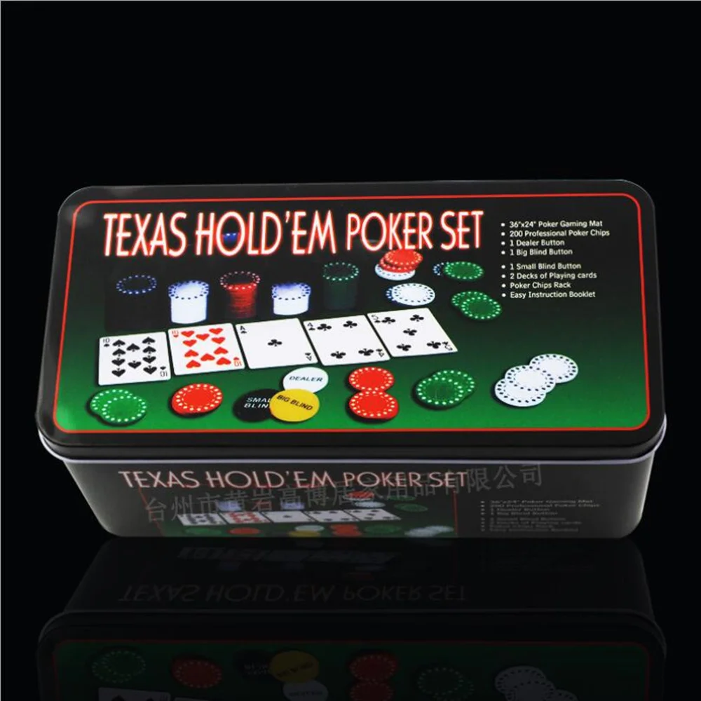200 Baccarat фишки торга покерные фишки набор-блэкджек скатерть-2 жалюзи-дилер-2 карты покера-с подарками