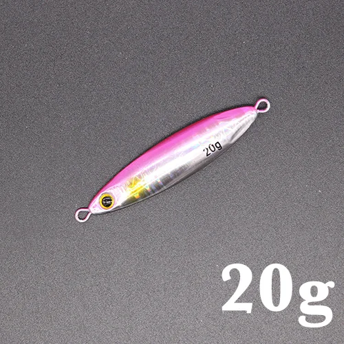 20g-Pink Casfun медленная приманка для джига на суше, медленная блесна, литая широкая микро приманка для джигинга, светящаяся приманка Leurre Peche, 1 шт., 10 г, 15 г, 20 г, 30 г, 40 г, 60 г - Цвет: 20g-Pink