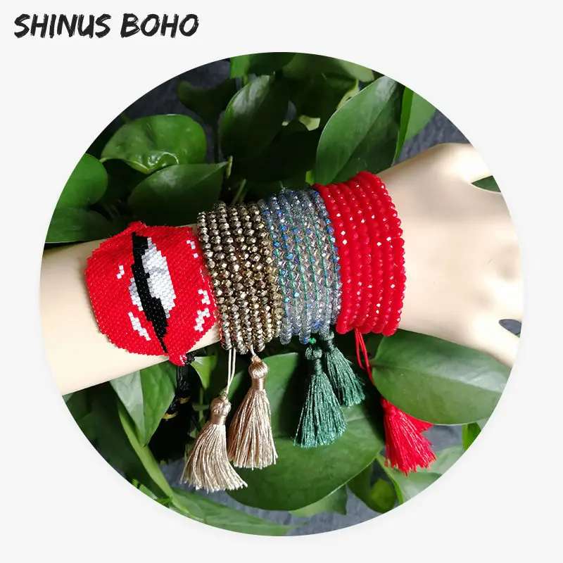 MIYUKI-62 SHINUSBOHO Горячая продукция Miyuki набор дружбы браслет для мужчин Готический Delicas бусины ювелирные изделия состояние мужчин t руки браслеты для женщин - Окраска металла: MIYUKI-62