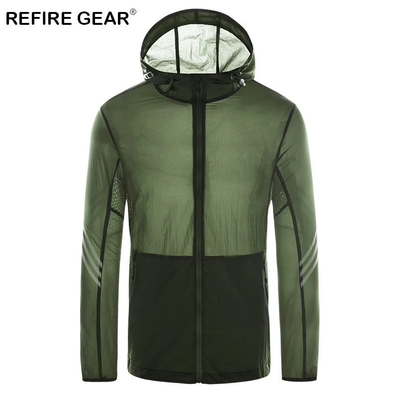 ReFire Gear летняя легкая быстросохнущая кожаная куртка мужская Солнцезащитная