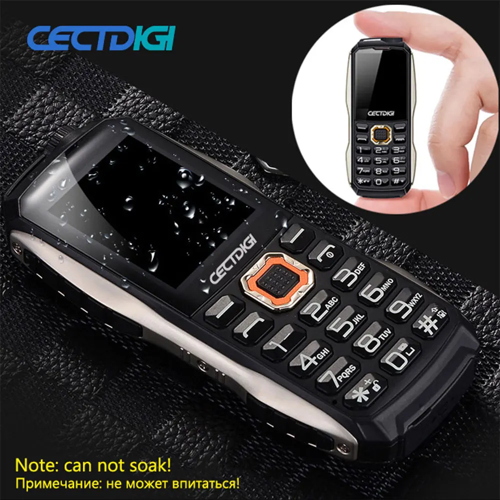 Мини прочный мобильный телефон CectdigiT8600 двойной фонарик маленький двойной Sim военный внешний аккумулятор телефон FM Bluetooth клавиатура телефон