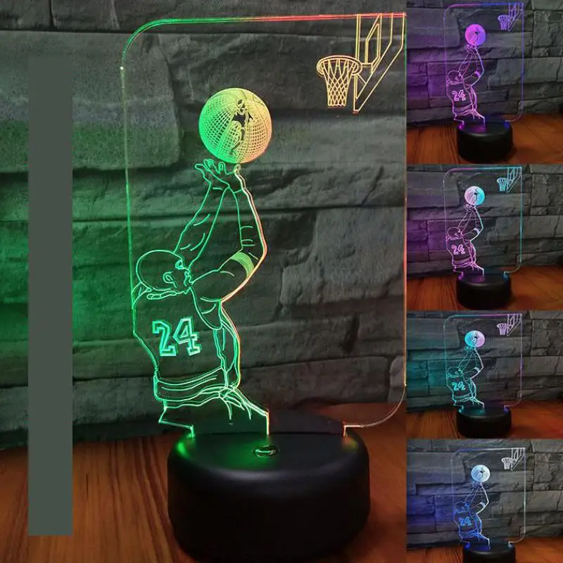 Молодежная съемка 3d видения ночник креативный красочный сенсорный зарядка