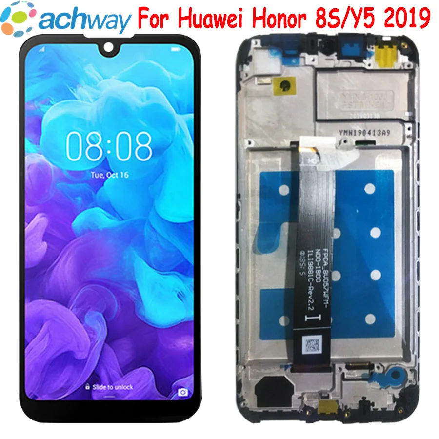 Оригинальный ЖК дисплей Huawei Honor 8S дигитайзер в сборе для Y5 2019 с рамкой запасные