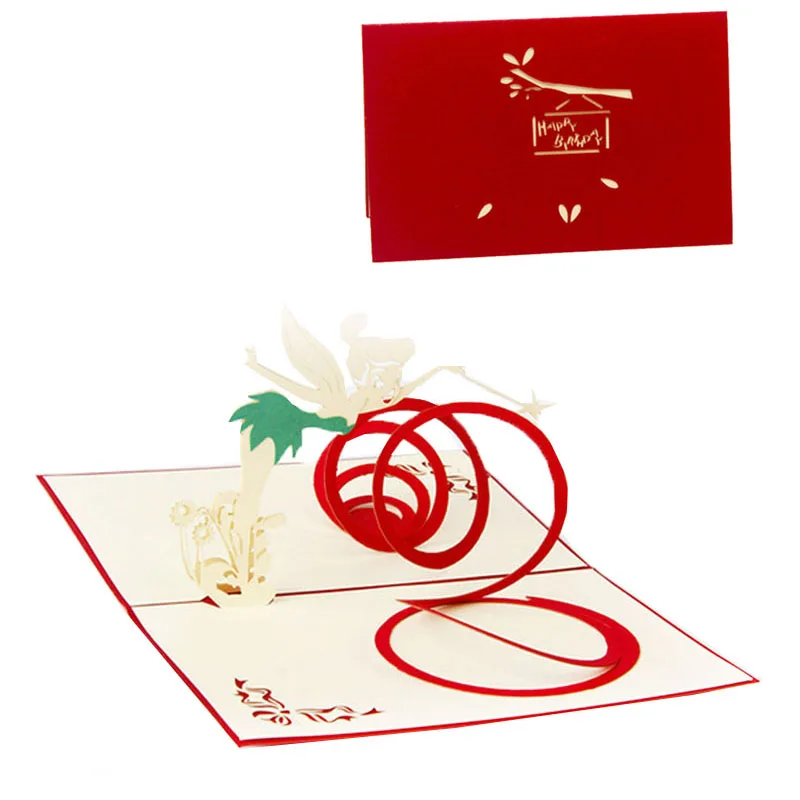 3D всплывающая открытка волшебная сказочная на день рождения Хэллоуин Детский