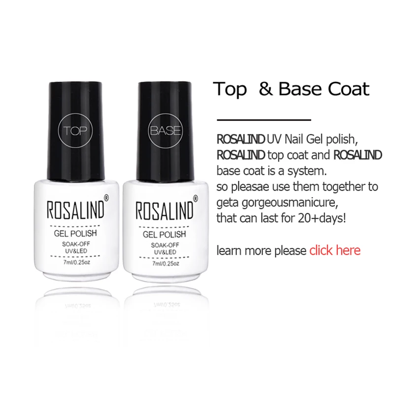 Rosalind художественный Гель лак для ногтей Vernis Полупостоянный УФ белый флакон