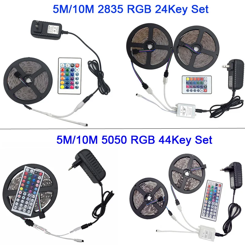 SMD RGB Светодиодная лента светильник 5050 2835 10 м 5 светодиодный rgb s Лента Диодная
