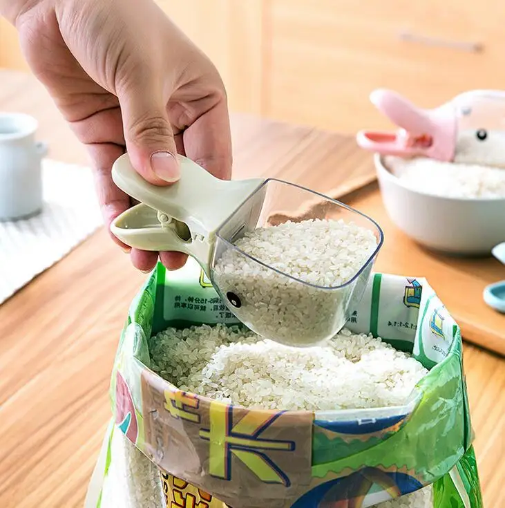 Мерная чашка для риса зерновые мешки уплотнительный зажим креативная Лопата с