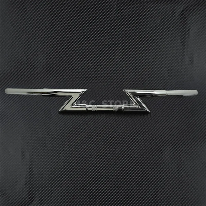 1 ''25 мм мотоцикл Drag Z-Bar руль черный/хром для Harley Touring Electra Glide для Honda Для Kawasaki - Цвет: Chrome