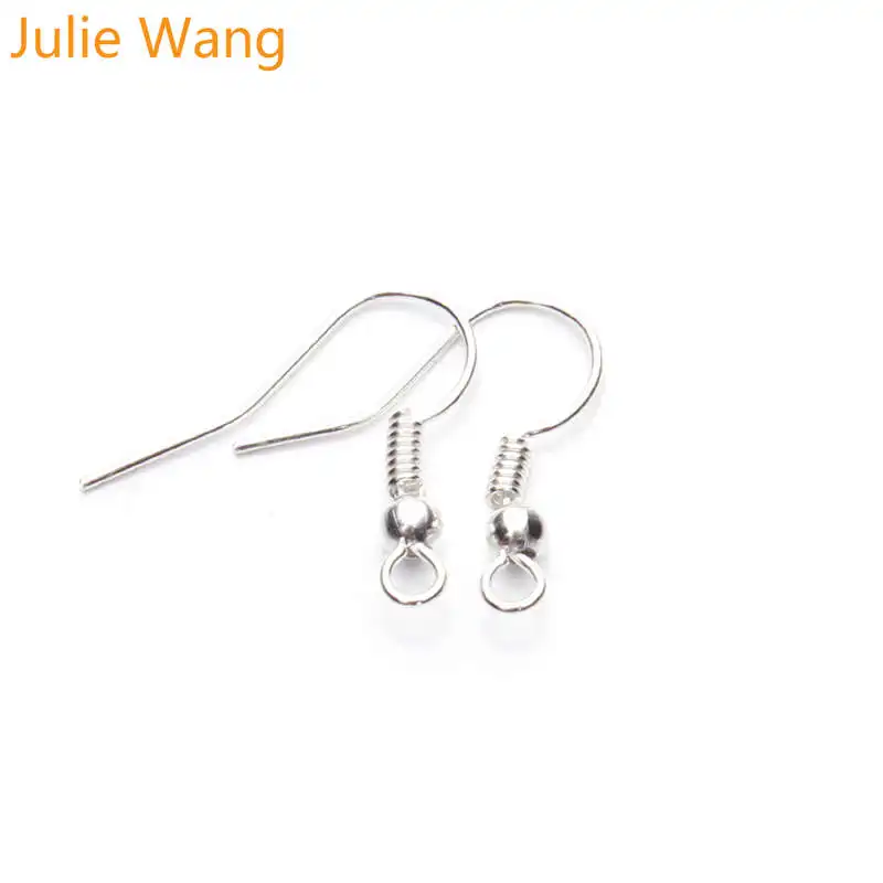 Julie Wang 200 шт. 18 мм крючки для ушей железные фиксаторы для серёжек DIY ювелирные изделия аксессуары 7 цветов доступны оптом