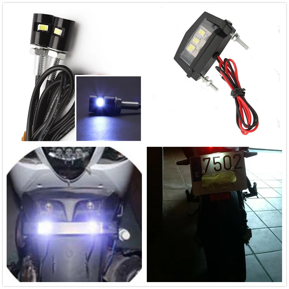 

Motorcycle lights Tail LED License Plate Light Bulb for HONDA CB919 CBR 600 F2 F3 F4 F4i CBR900RR NC700 S X VTX1300