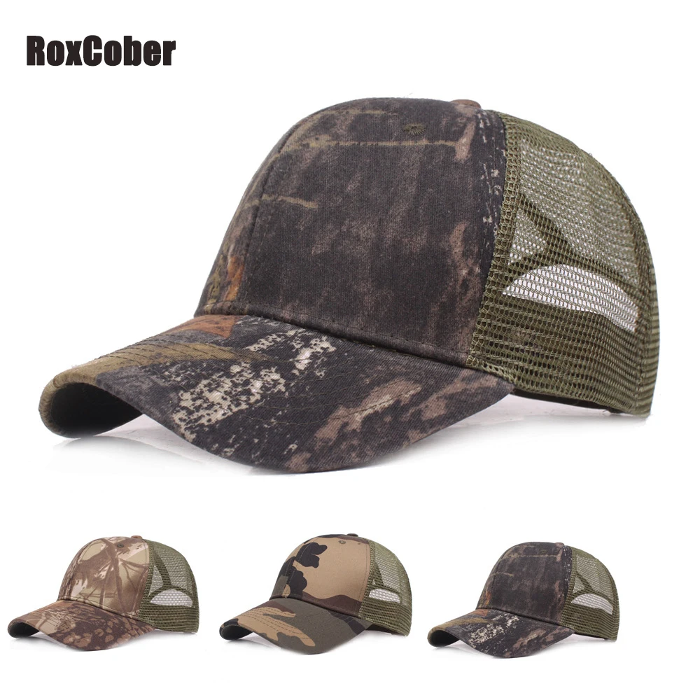 RoxCober летние унисекс сетчатые дышащие бейсболки с козырьками джунглей шапки